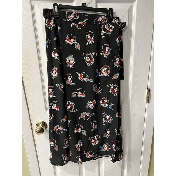 Ottod'Ame Wrap Skirt Sz USA 6 MAFALDA Anthropologie Italy Anime pop art New - Picture 7 of 7